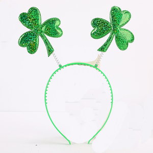 Clover Festival Diadema Accesorio <span class=keywords><strong>de</strong></span> tela Regalo para la escuela <span class=keywords><strong>de</strong></span> graduación Fiesta del día <span class=keywords><strong>de</strong></span> <span class=keywords><strong>San</strong></span> <span class=keywords><strong>Patricio</strong></span> Accesorios del Día Nacional irlandés - Product Image 1