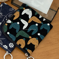 Petites pochettes en coton écologiques personnalisées, pochettes à fermeture éclair pour rouges à lèvres, pochettes pour crème solaire, sacs en toile unie pour pièces de monnaie