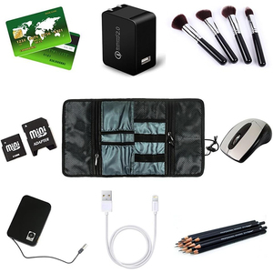 Organizador Electrónico, Bolsa para Cables, Estuche Enrollable para Cables USB, Tarjetas de Memoria SD, Auriculares, Unidad Flash, Disco Duro - Product Image 2
