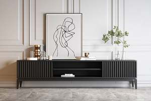 Mueble de TV Moderno y Lujoso Personalizado, Panel de Madera de Alta Calidad para Comedor, Hotel, Sala de Estar, Dormitorio o Apartamento - Product Image 6