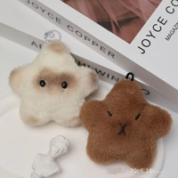 Will Scream Kawaii Porte-clés en peluche Capybara, Breloque de sac pour couple, Pendentif mignon de dessin animé, Porte-clés en peluche Capybara étoile