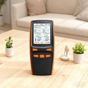 เครื่องวิเคราะห์คุณภาพอากาศ 9-in-1 ราคาสุดคุ้ม รองรับการตรวจจับ Co2/co/pm2.5 แบตเตอรี่ใช้งานได้นาน 3000mah เครื่องตรวจสอบคุณภาพอากาศอเนกประสงค์ - Product Image 5
