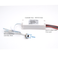 Interruptor con Sensor LED de 12v-24vDC para Luz de Armario, Interruptor de Escaneo Manual para Gabinete de Cocina, Atenuación Continua