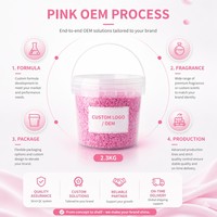 Perles de parfum pour lessive écologiques jetables de 2,3 kg, format commercial, parfum Rose Bush, logo personnalisé, formule OEM