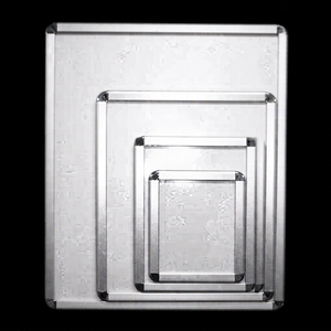 Cadre photo magnétique à clipser de différentes tailles A0/A1/A2/A3/A4, étanche, carré, mural, en aluminium, argent et gris noir - Product Image 1