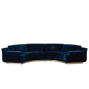 Sofá Seccional en Forma de C Tapizado en Terciopelo para Sala de Estar, Muebles Modernos de Lujo, Sofás FD-SF-01-ARTU ROUND - Product Image 2