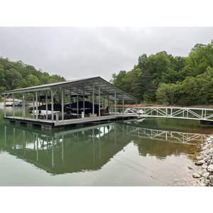 Pontón de aluminio flotante casa flotante elevación Jet Ski Dock plataforma flotante con techo - Product Image 4