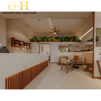 Vitrine de présentation de café en bois sur mesure, armoire de présentation de café à LED personnalisée pour boutique
