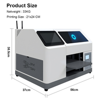 Impresora UV de Inyección de Tinta Plana Portátil de Escritorio, Cabezal de Impresión XP600, Pantalla Táctil Totalmente Automática, Máquina de Impresión A5 de 21x24cm