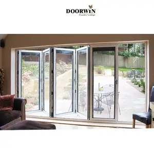 Doorwin钢架天井门双层玻璃滑动门热断铝双折天井门