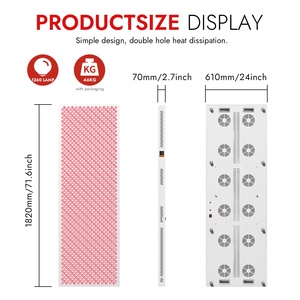 1260 LED di terapia della luce pannello per tutto il corpo, la cura della pelle dei muscoli, migliorare il sonno per la SPA palestra dispositivo di terapia della luce rossa - Product Image 4