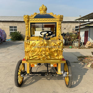 Classic Royal Wedding Electric Luxury Sightseeing Carriage 6-Seater Solid Rubber <b>Tires</b> Factory - Product Image 4