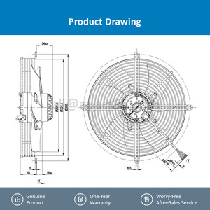 Ventilador Axial de Refrigeración ebmpapst S2D300-AP02-31 Eléctrico OEM ODM 230V/400V CA 300mm 210W/300W IP44 con Rodamiento de Bolas para Cámaras Frigoríficas - Product Image 4
