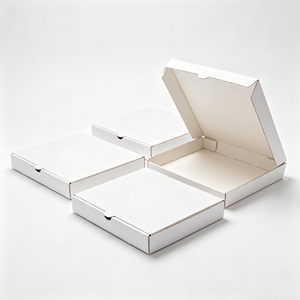 Cajas de <span class=keywords><strong>Pizza</strong></span> Cuadradas Ranuradas para Entrega a Domicilio, Impresas Personalizadas con Laminación Mate, Desechables, Corrugadas, Biodegradables, de Papel Kraft, al por Mayor - Product Image 3