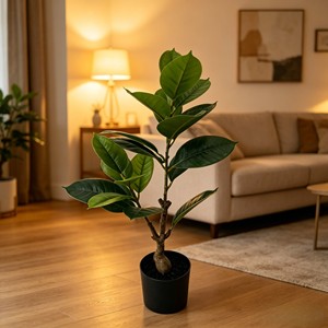 Bonsai Rubber <b>Tree</b> Indoor Landscape Decoration Simulation Plant Decoration Simulation Leaves - Product Image 4