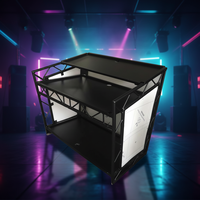 Cabine DJ mobile pliable à LED pour boîte de nuit