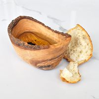 Bols modernes en bois d'olivier pour la sauce, les condiments et les collations, écologiques, pour les fêtes, durables et compatibles lave-vaisselle