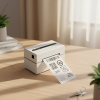 Imprimante d'étiquettes d'expédition thermiques 4 pouces 4x6, sans fil BT et USB, compatible avec l'impression PDF des plateformes e-commerce