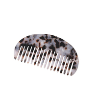 JunYiBeauty Peigne de coiffure droit à logo personnalisé Peigne à cheveux à dents larges en acétate ultra-mince demi-cercle pour femmes maison personnalisée