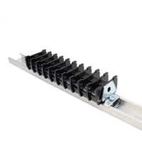 Bloc de bornes sur rail DIN TBC-10A avec connecteur à vis combiné, disponible en 20A, 30A, 60A, 100A, 200A