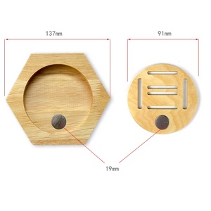 Support d'affichage de médailles en forme d'hexagone combiné de haute qualité, support d'affichage en bois - Product Image 5