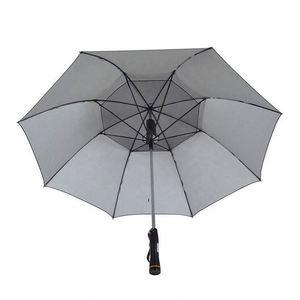 Portable Fan Umbrella Sun Rain Dual Use, Anti-UV Waterproof Design with Safety <b>Mesh</b> Cover and Rechargeable Cooling System - Product Image 1