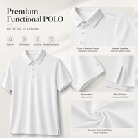 JNEI Premium 150gsm Soğutucu Polo Tişört Erkek UPF Güneş Korumalı Isı Transferi Logolu Baskılı Giyim Tedarikçisi