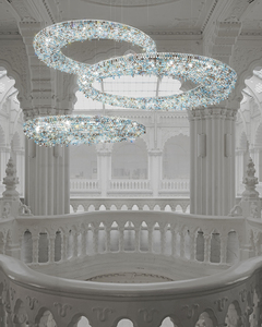 Lámpara Colgante de Cristal Cromado Ovalada Personalizada para Hotel, Decoración Moderna de Lujo para Sala de Estar, Vestíbulo, Modelo HM-XG-060P - Product Image 6