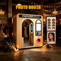 Borne photo automatique DSLR entièrement automatisée, distributeur de photos à monnayeur, kiosque selfie en métal/avec Wi-Fi, sans personnel requis