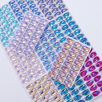 Strass en verre K9 AB de haute qualité en forme de goutte, pierres précieuses en diamant, strass en vrac pour la couture et la décoration de vêtements