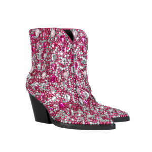 WETKISS 2023 gioielli <span class=keywords><strong>rosa</strong></span> lussuosi strass intarsio a mano punta a punta tacco alto stivali occidentali stivali per donne e ragazze - Product Image 2