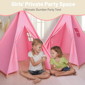 Tente de jeu pour enfants en toile de coton, antidérapante, rembourrée, pliable, grande capacité, pour l'intérieur et l'extérieur, tente <span class=keywords><strong>tipi</strong></span> indienne - Product Image 5