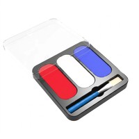 Kit de peinture pour le visage 3 couleurs rouge blanc bleu, peinture corporelle à base d'eau avec pinceau pour fête du drapeau national, Halloween, maquillage cosplay
