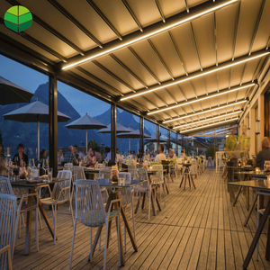 Gazebo di Alta Qualità con Tenda in PVC, Tenda Elettrica con LED, Pergola in Alluminio Personalizzata <span class=keywords><strong>per</strong></span> Ristoranti e Decorazioni Esterne - Product Image 4