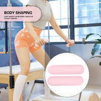 LADYGLOW Ensemble d'haltères en silicone antidérapants pour Pilates, haltères souples antidérapants pour la maison, la salle de sport, le yoga, le studio de Pilates