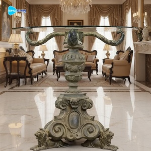 <span class=keywords><strong>Base</strong></span> per Tavolino da Caffè in Bronzo di Lusso Moderno con Tecnica di Fusione, Design Artistico Astratto e Fluido per Arredamento di Ville e Hotel - Product Image 1