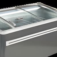 Vitrine Réfrigérée Commerciale Grande Capacité en Acier Inoxydable avec Plateau en Verre Transparent, Refroidissement Direct, Économe en Énergie