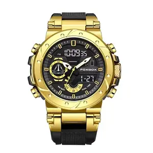 LIGE0056 Montres pour hommes Montre militaire Montres de sport pour homme 50Bar Waterproof Digital Dual Display Wristwatches Men 2024 Relojes