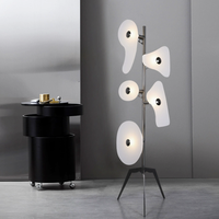 Lampe de chevet ou de sol LED CHUSE au design moderne et coloré avec prise G9, corps en fer sablé pour salon ou hôtel