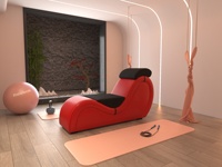 Canapé de détente Louis Donna, chaise de yoga, chaise en forme de S
