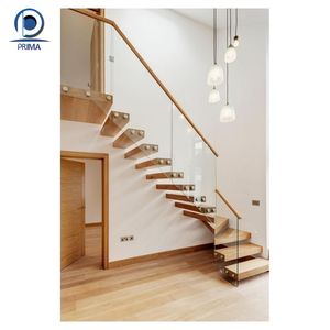 Elegante <span class=keywords><strong>escalera</strong></span> flotante con sistema de fijación oculto para villa moderna o interior de Casa dúplex - Product Image 1