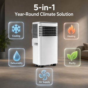 Climatiseur Portable de Gros pour Usine, Réfrigérant R290, Oscillation Automatique, Climatiseur Mobile avec Fonction de Déshumidification Indépendante - Product Image 1