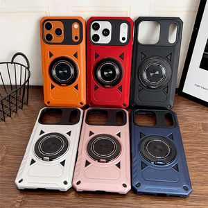 Armor Drop Magnetic holder Mobile <b>Phone</b> case for iPhone 17 16 15 Pro Max bumper stand Strong Shockproof 2 in 1 <b>Ring</b> back Cover - Product Image 1