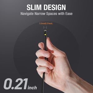 Caméra d'inspection endoscopique industrielle étanche à double objectif, écran LCD IPS de 5 pouces, sonde de 9,8 pieds, vidéo 720p, carte Micro SD <span class=keywords><strong>Teslong</strong></span> - Product Image 4