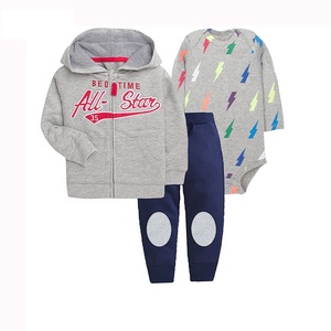3 piezas Toller abrigo mameluco chaqueta mono conjunto cómodo conjunto de <span class=keywords><strong>ropa</strong></span> de bebé de <span class=keywords><strong>invierno</strong></span> - Product Image 1