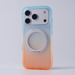 เคสแม่เหล็กแบบด้านหรูหราสำหรับ <span class=keywords><strong>iPhone</strong></span> 18 14 15 16 17 <span class=keywords><strong>Pro</strong></span> <span class=keywords><strong>Max</strong></span> พร้อมการปกป้อง 360 องศา °   ฝาครอบป้องกันปุ่ม AI แบบวงแหวนโลหะ - Product Image 1