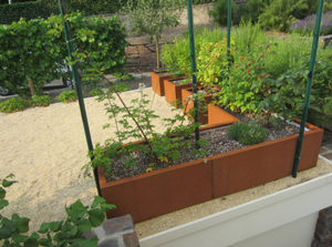 Rusty Steel Garden Beds Pots Supplier Outdoor L Shape Corten Steel <b>Planters</b> <b>Box</b> - Product Image 2
