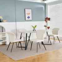 Nouveau rond fritté pierre top métal pied pas cher salle à manger meubles restaurant moderne 6 chaises table à manger ensemble