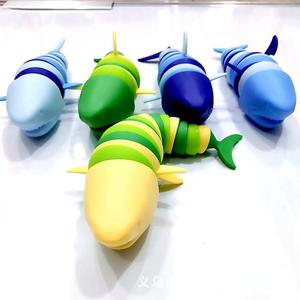 Promo Grosir Mainan 3D Artikulasi Lentur Fidget Slug Toy Slug Shark Dolphin Fidget Sensory Toy Mainan Sensorik Autisme - Product Image 3