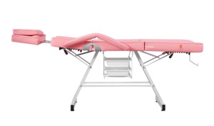 Neues Design Faltbares Schönheits bett mit Sattels tuhl und Aufbewahrung sbox für Salon Spa <span class=keywords><strong>Massage</strong></span> tisch Leder material - Product Image 5